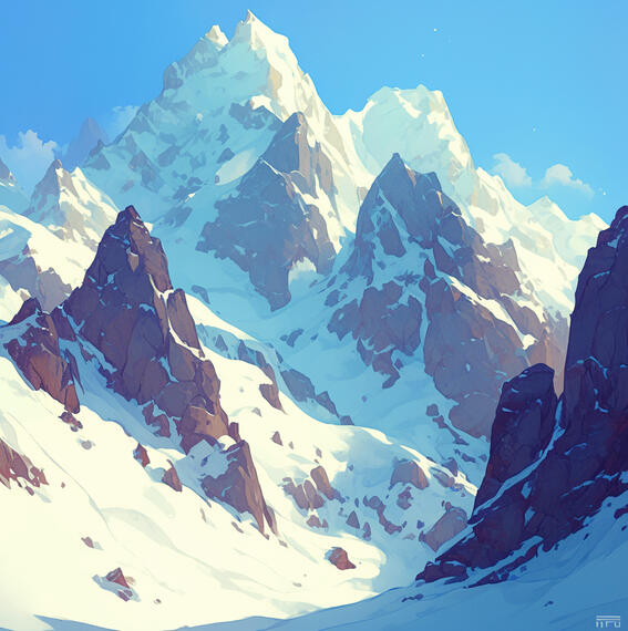 Mountains surrounding Snowfall